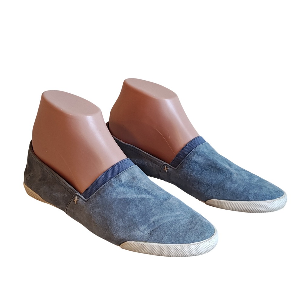 Frye Suede Slip On Sneakers Womens 8.5 Aqua Blue Low Profile 3471247-AQU